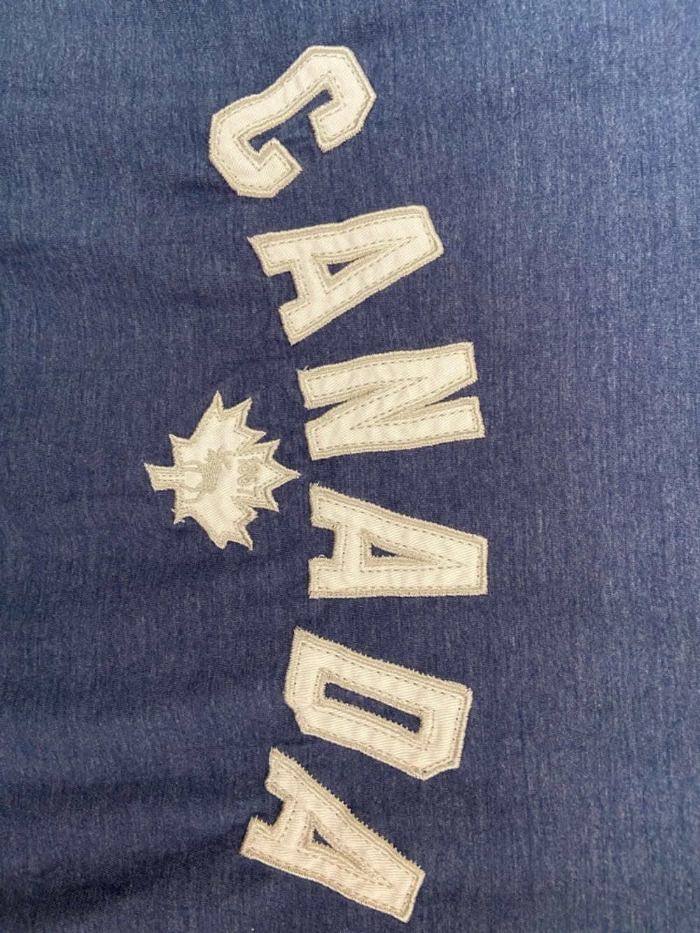 Canada Appliqué Tee - Navy with Cream Lettering - Picture 5 of 5